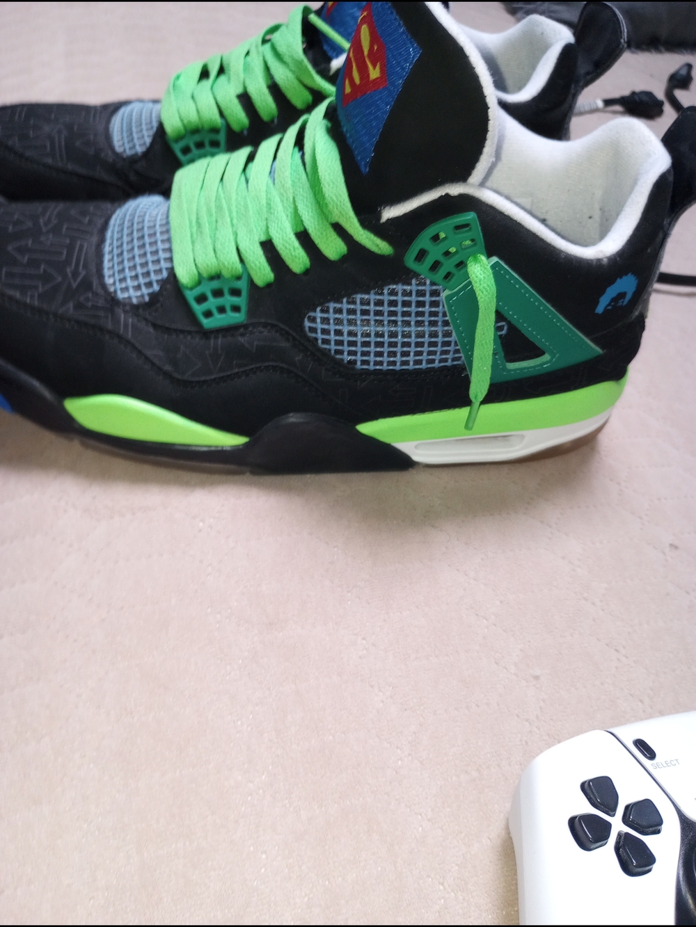 Jordan 4 Dornebacher Superman Only Used In Summer A Few Times. Still Awesome - Picture 2 of 6